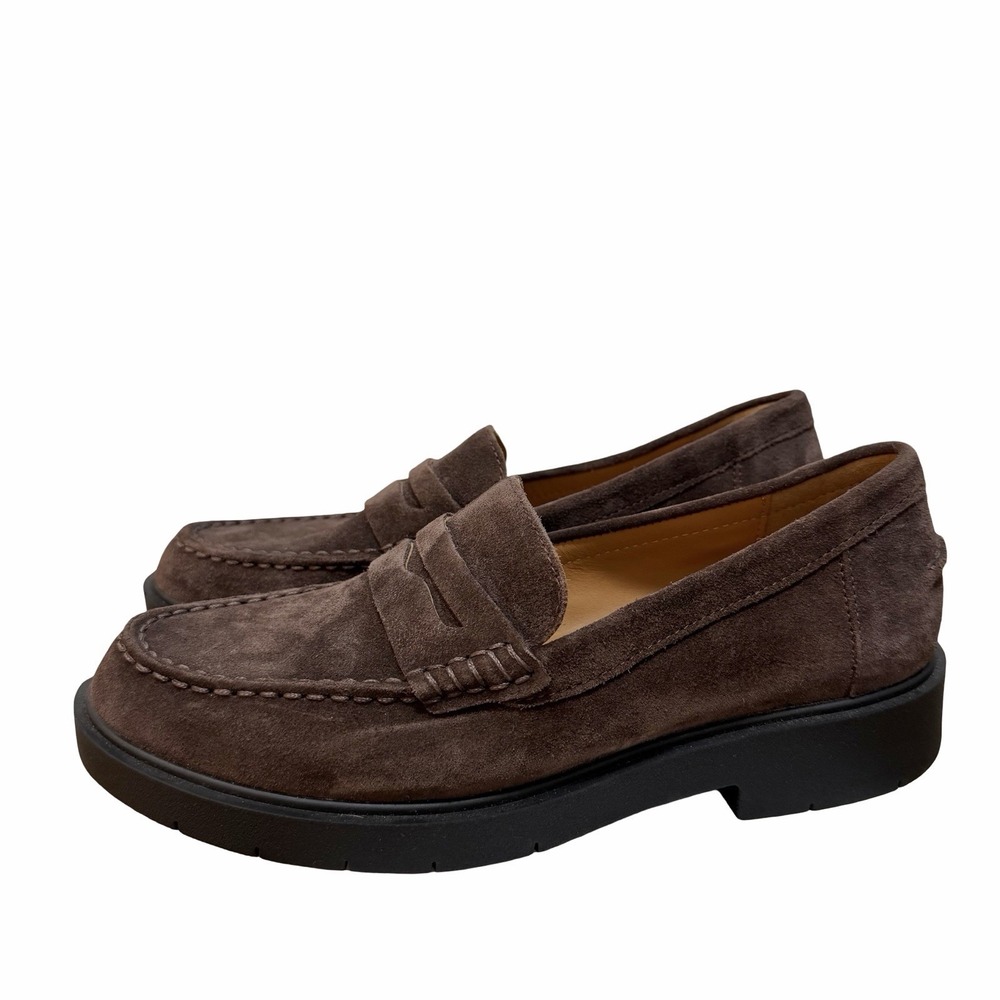 Geox Spherica EC1 Suede Leather Loafers EU 39.5 US 9.5 Zero Shock Comfort Shoe